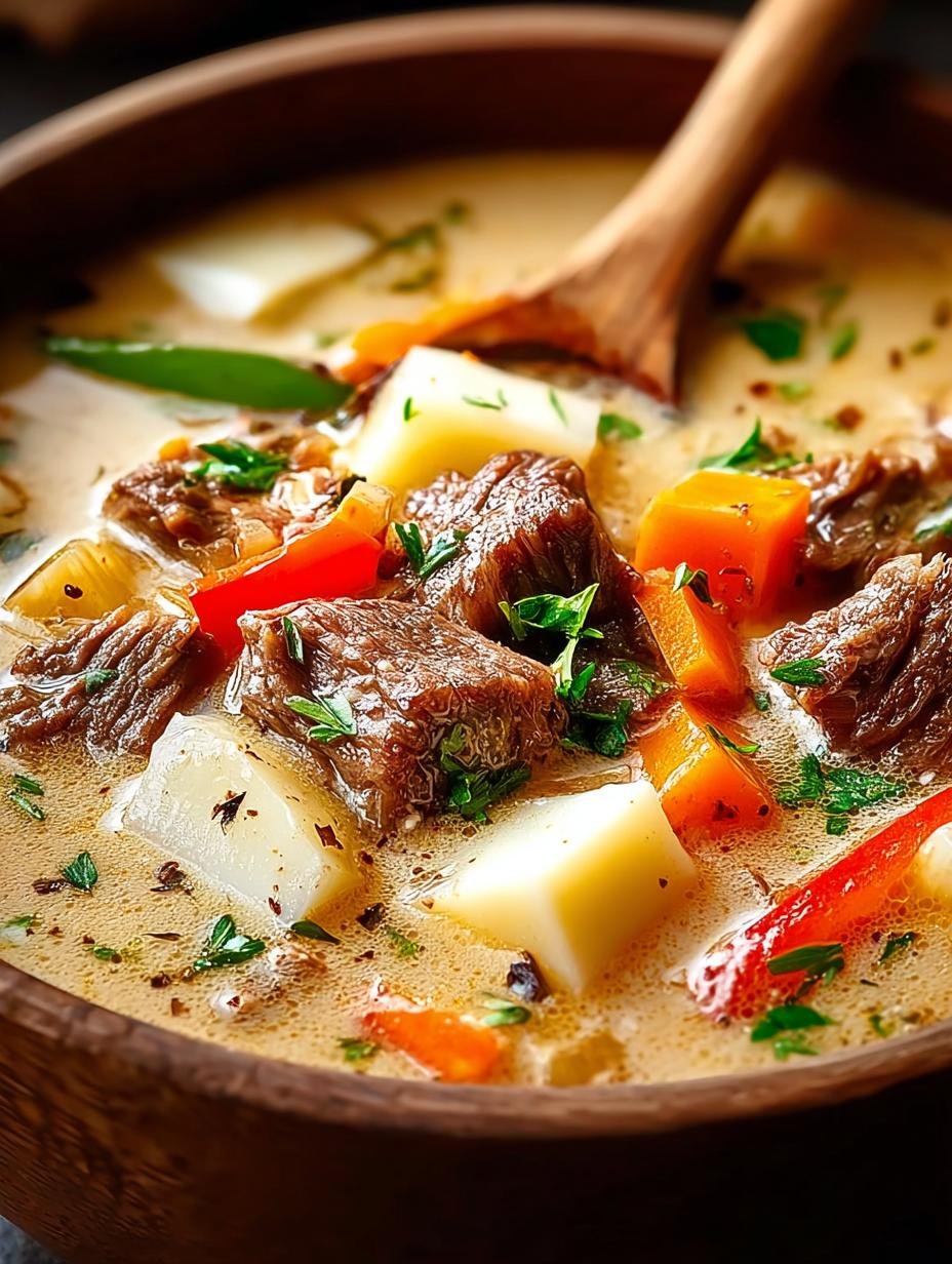 Irresistible Philly Cheesesteak Soup