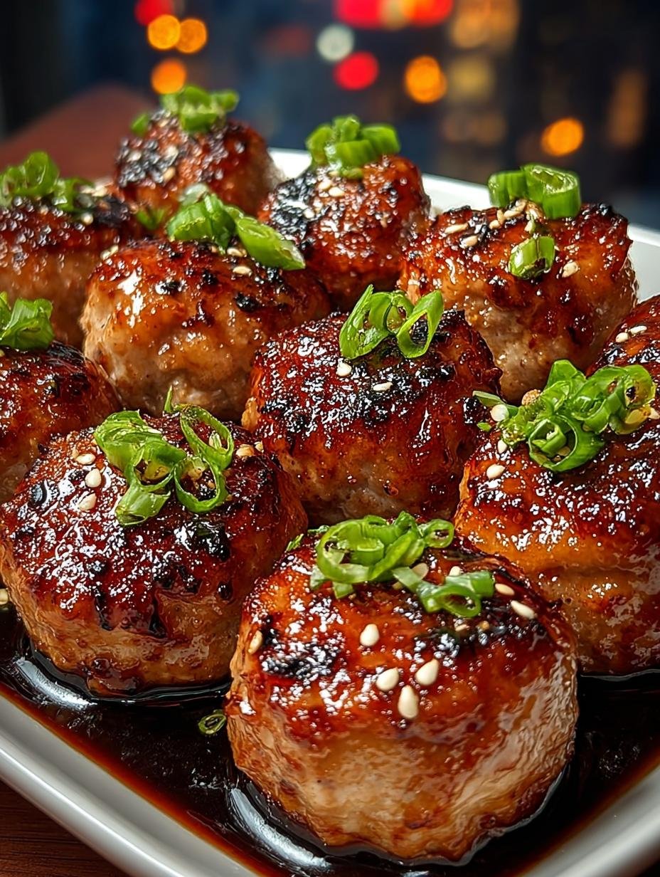 Juicy Teriyaki Chicken Meatballs with Pineapple Glaze - Juicy Teriyaki Chicken Meatballs - additional detail