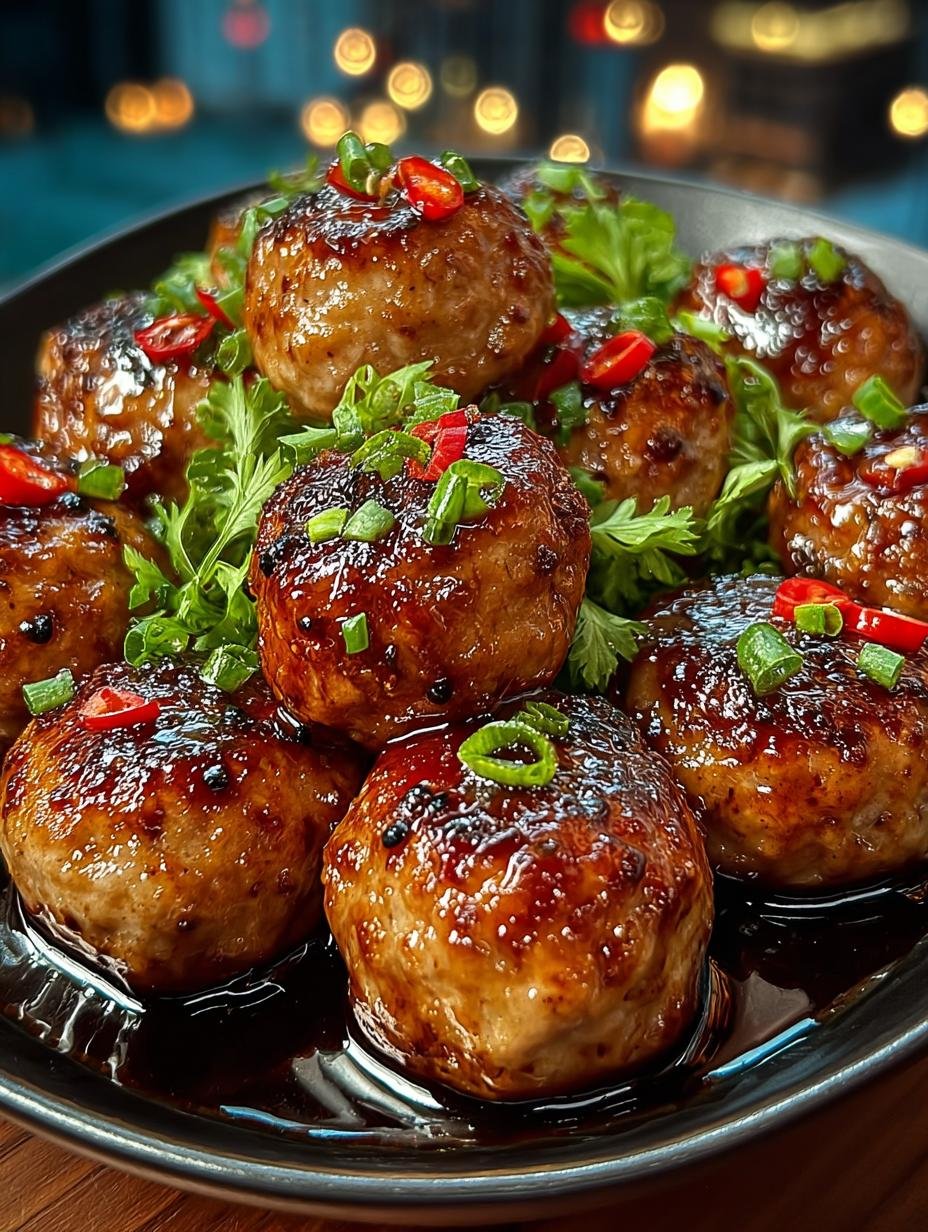Juicy Teriyaki Chicken Meatballs