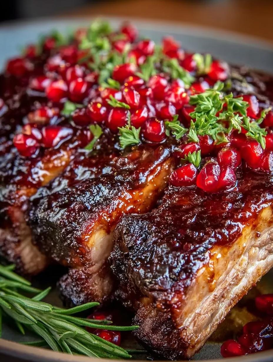 Pomegranate Glazed Christmas Ribs: 5 Festive Tips - Pomegranate Glazed Christmas Ribs - additional detail