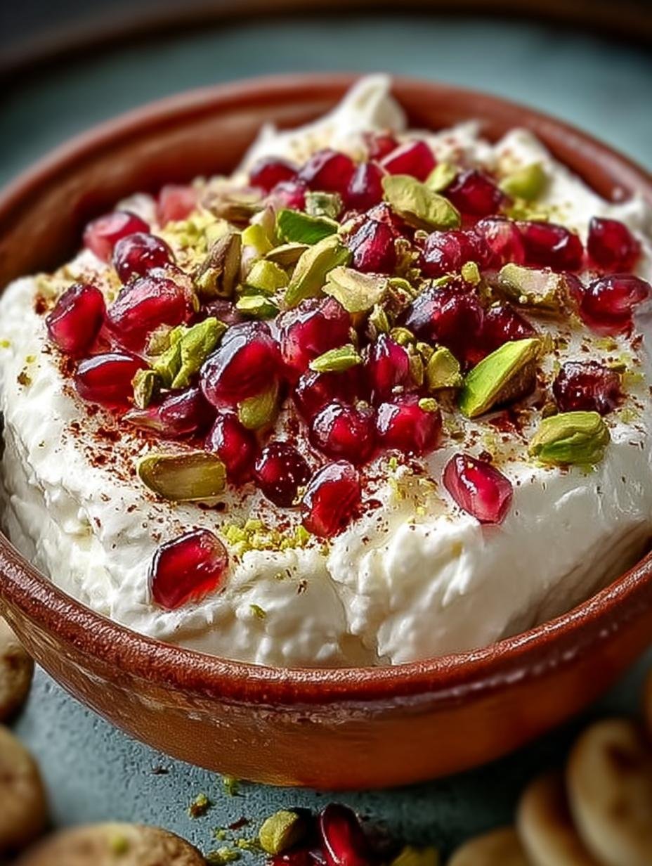 Delicious Pomegranate Pistachio Whipped Feta Recipe