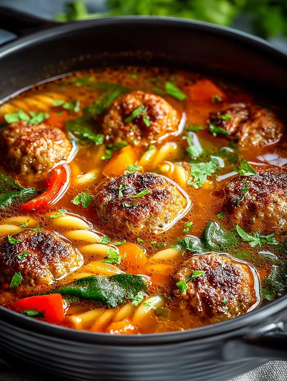 Savory Meatball Soup Cozy for Chilly Evenings - Savory Meatball Soup Cozy - additional detail