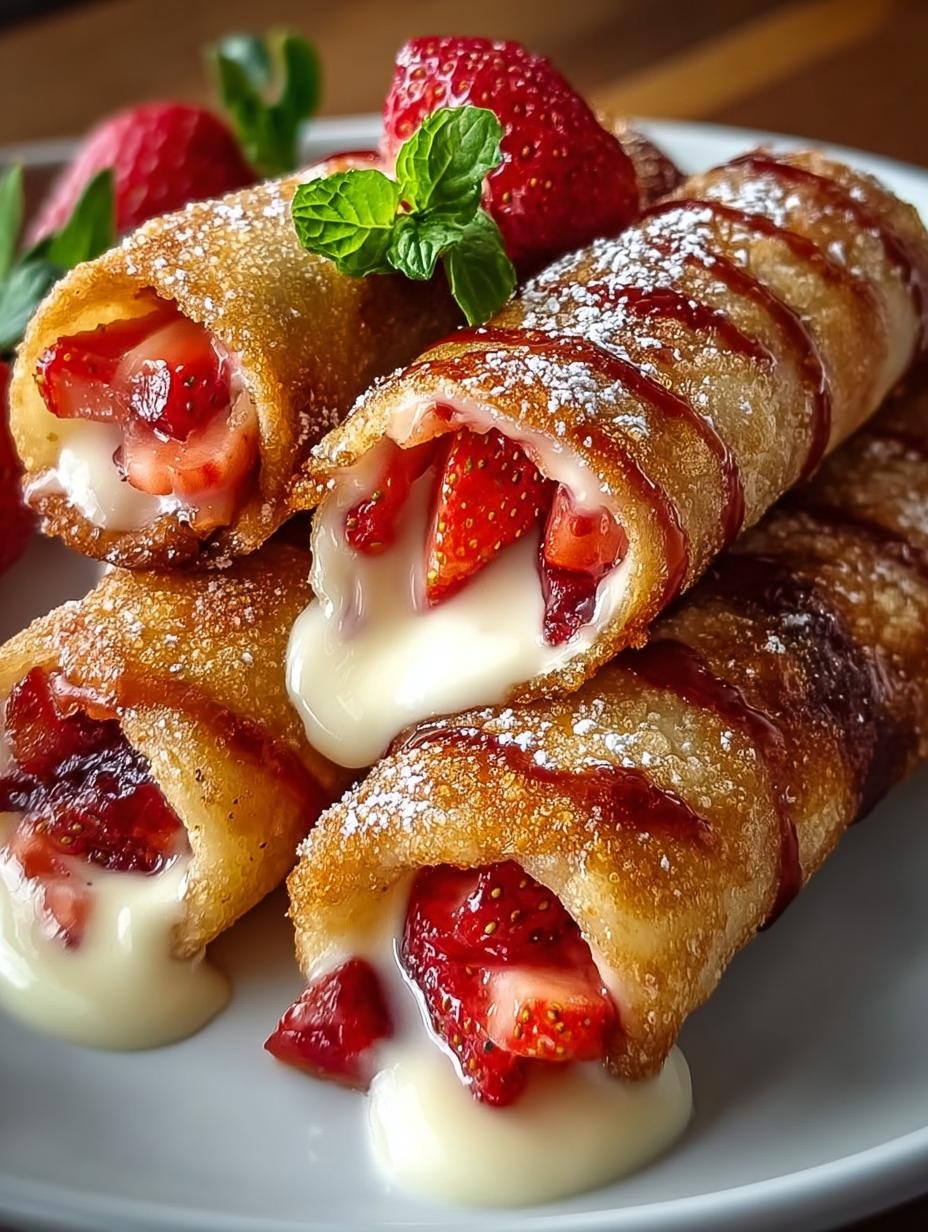 Delicious Strawberry Cheesecake Egg Rolls You Must Try - Strawberry Cheesecake Egg Rolls - additional detail