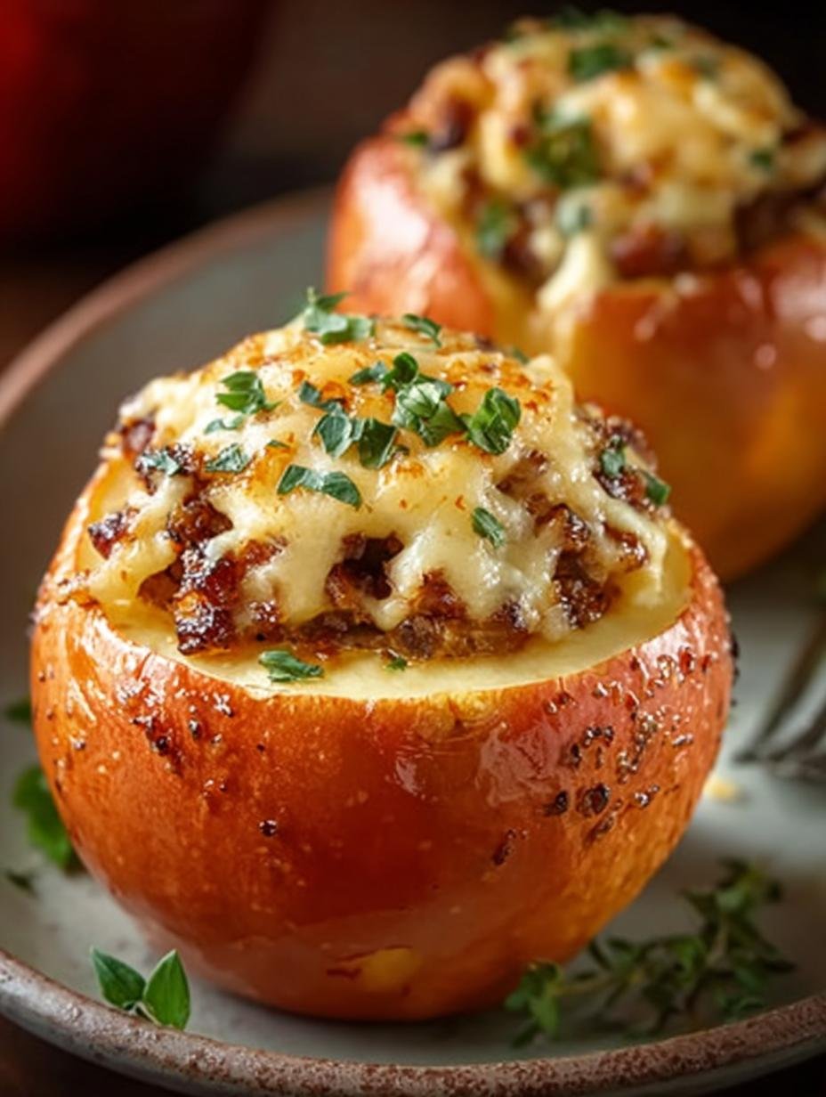 Stuffed Apples with Cheddar: 5 Savory Comfort Food Recipes - Stuffed Apples with Cheddar - main visual representation