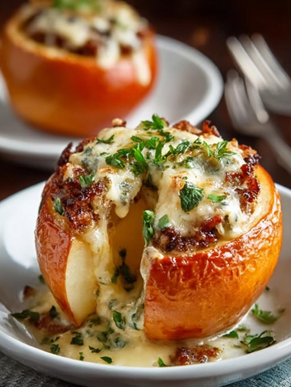 Stuffed Apples with Cheddar: 5 Savory Comfort Food Recipes - Stuffed Apples with Cheddar - additional detail