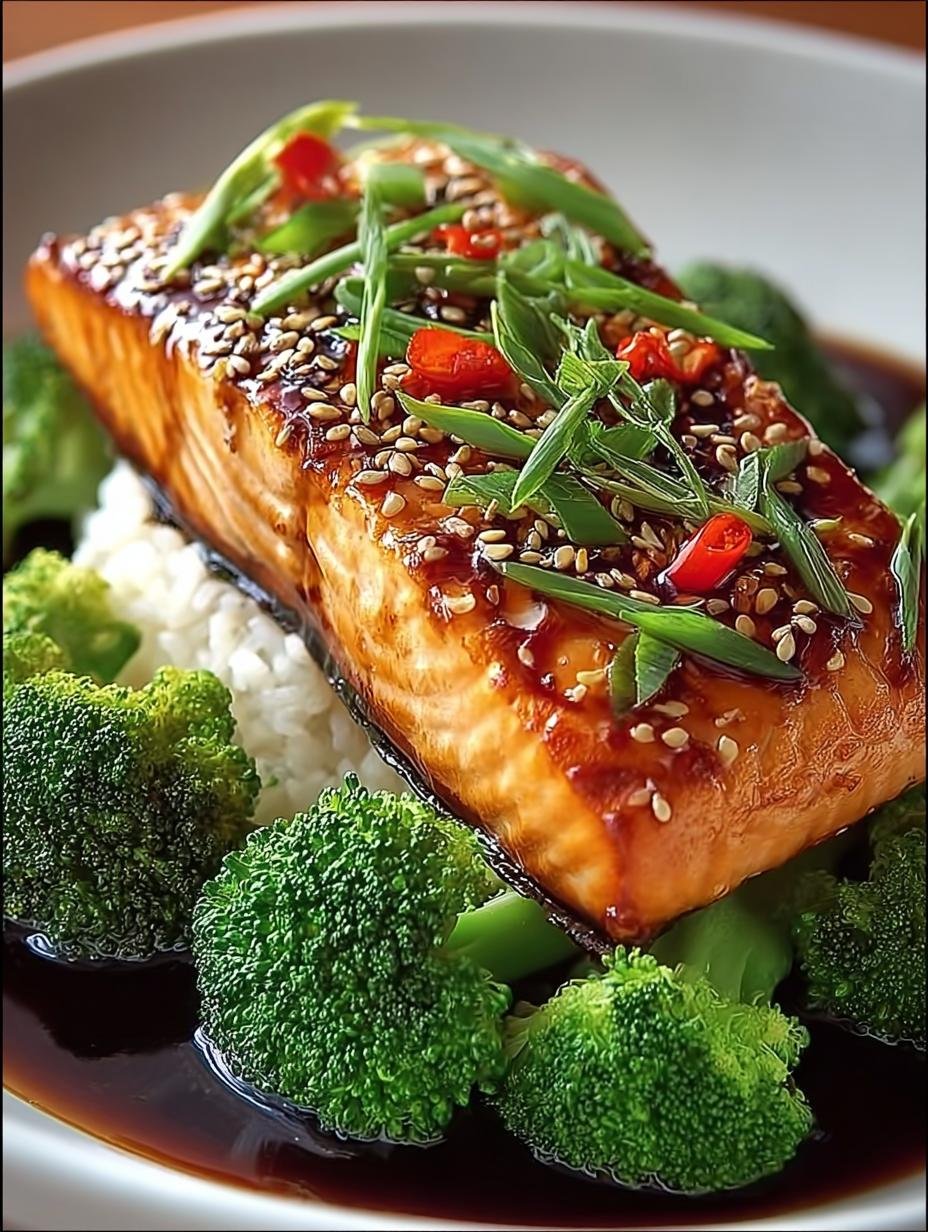 Irresistible Teriyaki Salmon Broccoli Incredible served on a plate