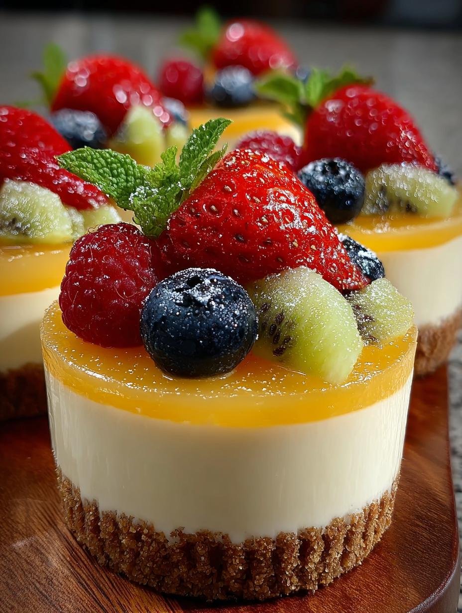 Delightful Tropical Fruit Cheesecake Cups Recipe - Tropical Fruit Cheesecake Cups - main visual representation