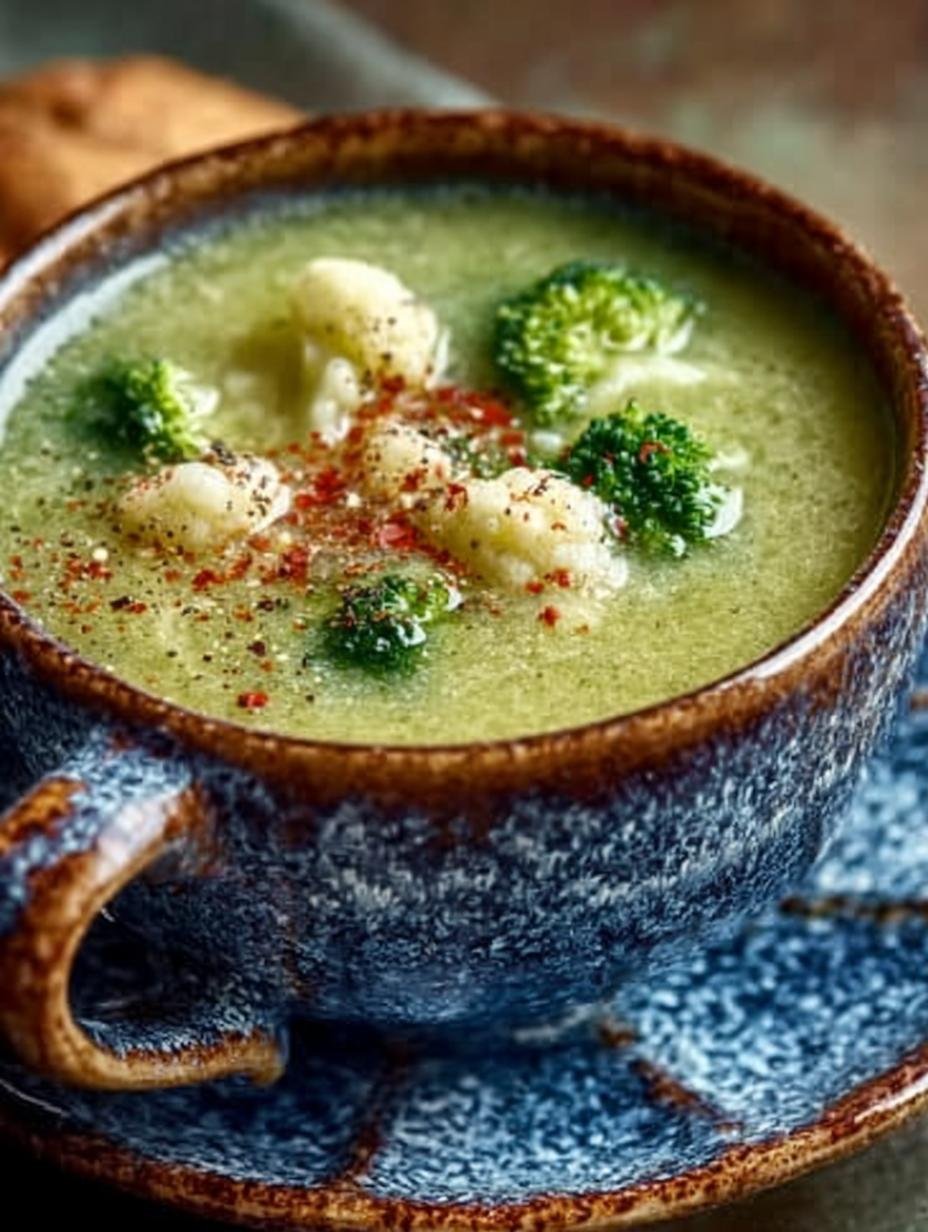 Delicious Creamy Broccoli Cauliflower Soup Recipe - Creamy Broccoli Cauliflower Soup - additional detail