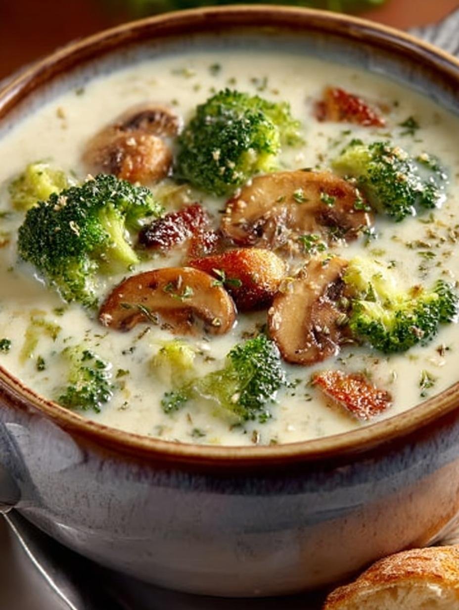 Creamy Broccoli Mushroom Soup: 5 Steps to Comfort - Creamy Broccoli Mushroom Soup - additional detail