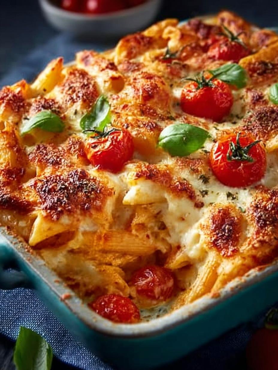 Creamy Pasta Bake with Cherry Tomatoes: A Comfort Food Delight - Creamy Pasta Bake with - additional detail