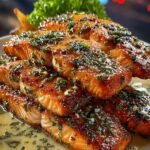 Garlic Herb Salmon Strips
