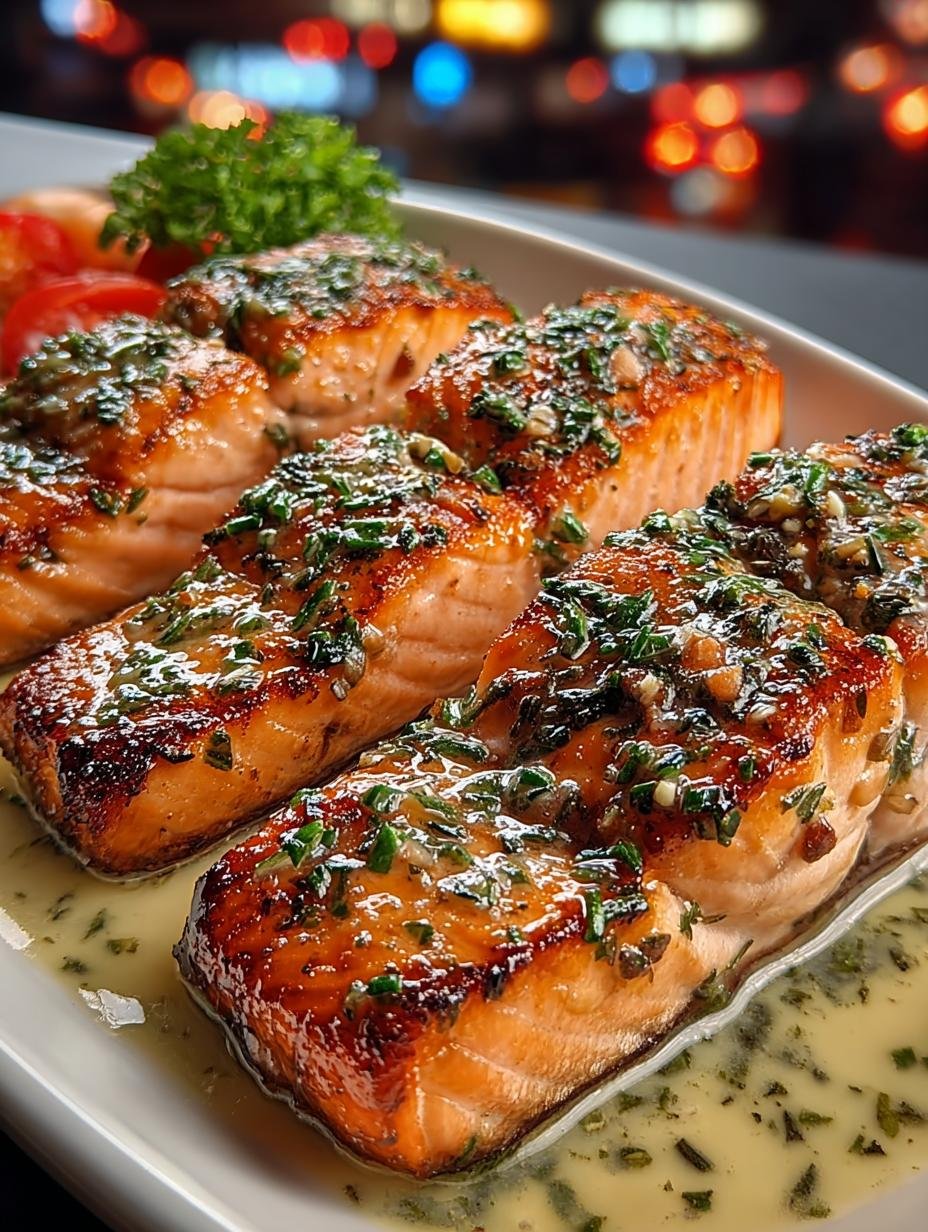 Garlic Herb Salmon Strips with Creamy Lemon Sauce - Garlic Herb Salmon Strips - additional detail