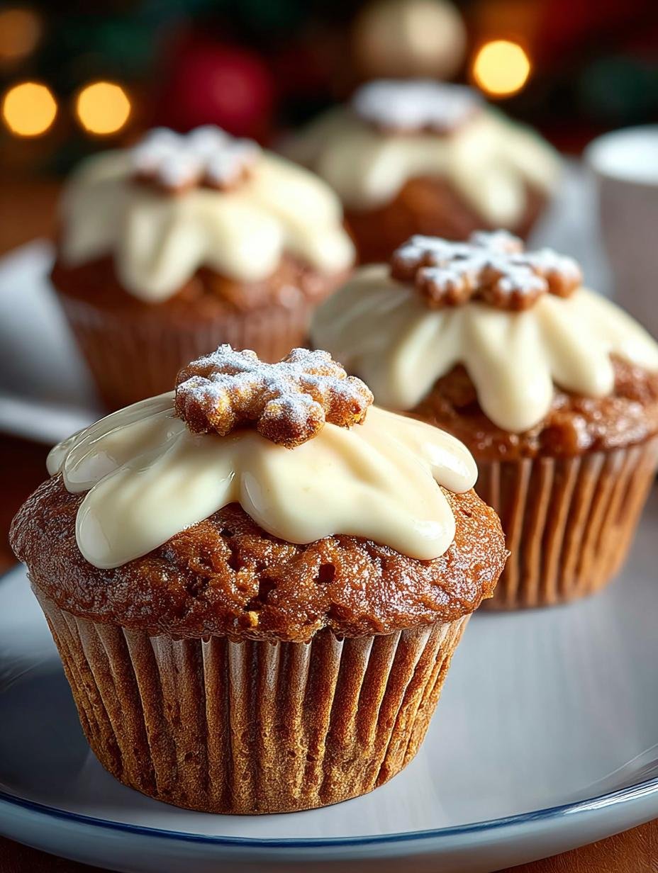 Irresistible Gingerbread Muffins with Cream Cheese Icing - Irresistible Gingerbread Muffins with - main visual representation