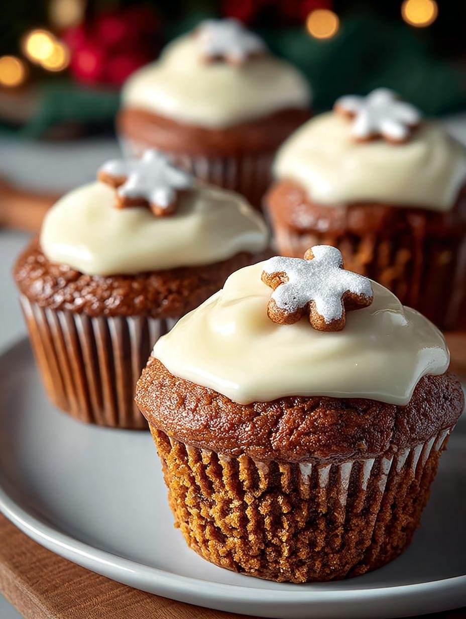 Irresistible Gingerbread Muffins with Cream Cheese Icing - Irresistible Gingerbread Muffins with - additional detail