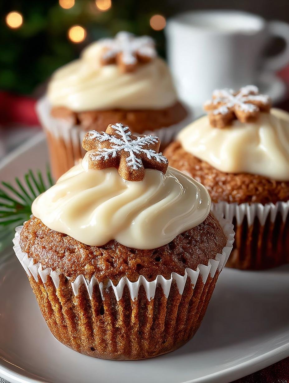 Irresistible Gingerbread Muffins with Cream Cheese Icing