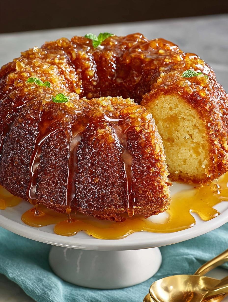 Irresistible Golden Rum Cake: 12 Steps to Paradise