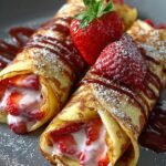 Jammy Strawberry Protein Crepes