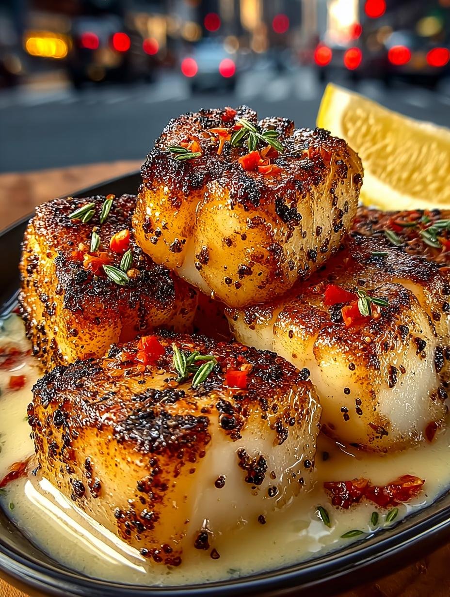 Lemon Chili Cod Cubes