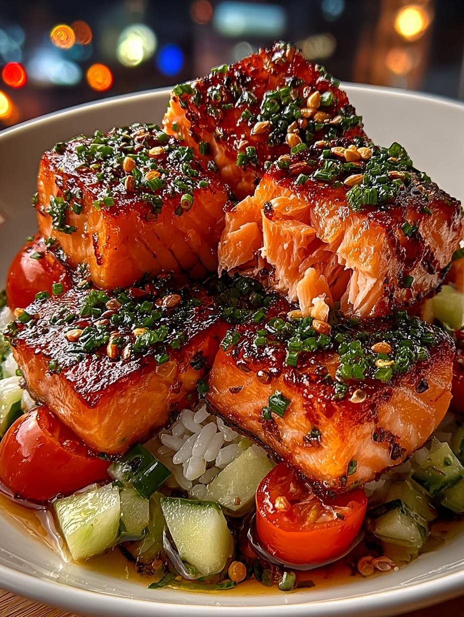 Mediterranean Salmon Cubes with