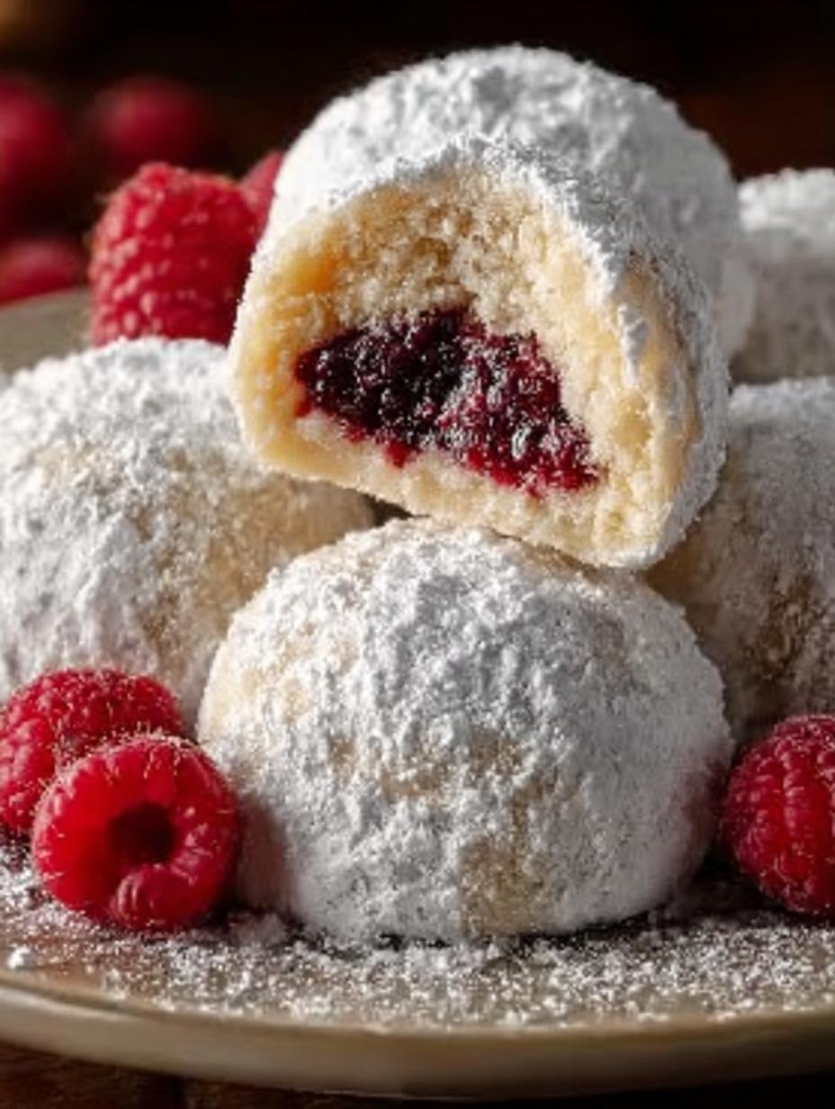 Raspberry Almond Snowball Cookies: The Ultimate Treat - Raspberry Almond Snowball Cookies - main visual representation