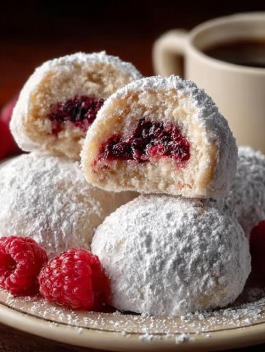 Raspberry Almond Snowball Cookies: The Ultimate Treat - Raspberry Almond Snowball Cookies - additional detail