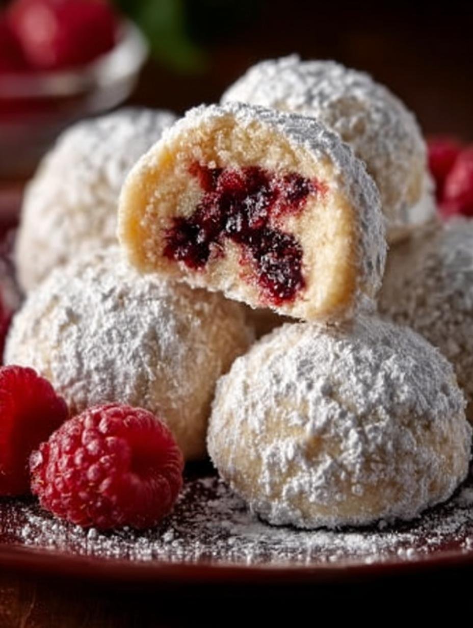 Raspberry Almond Snowball Cookies: The Ultimate Treat