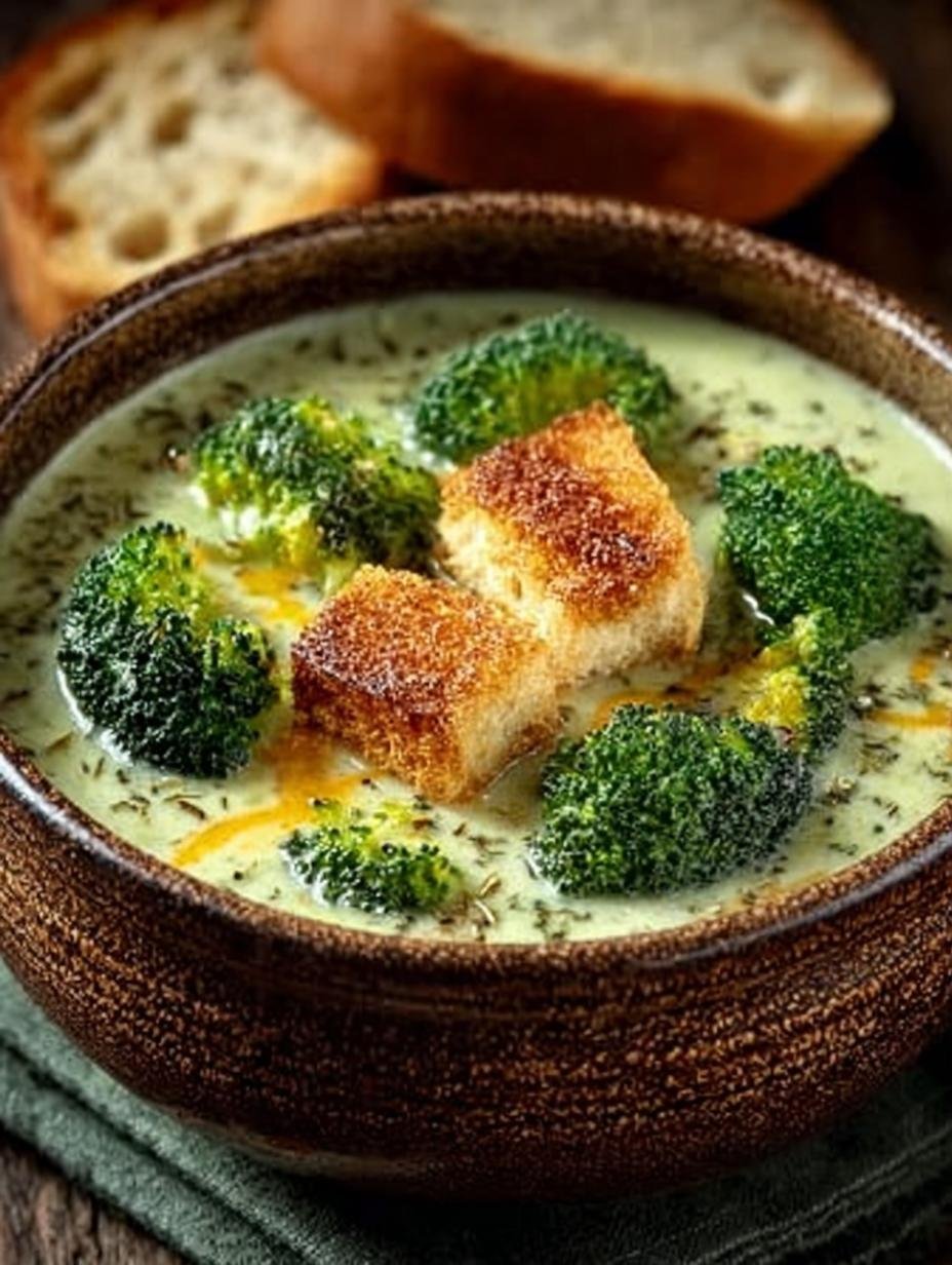 Roasted Broccoli Soup with