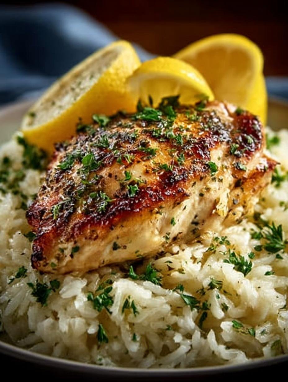 Slow Cooker Lemon Herb Chicken and Rice Delight - Slow Cooker Lemon Herb - main visual representation