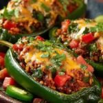 Taco Stuffed Poblano Peppers