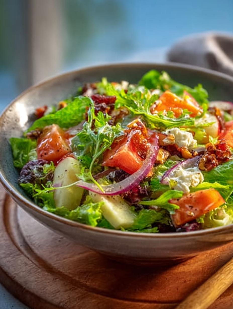 Autumn Chopped Salad with Apple Cider Vinaigrette Delight - Autumn Chopped Salad with - additional detail