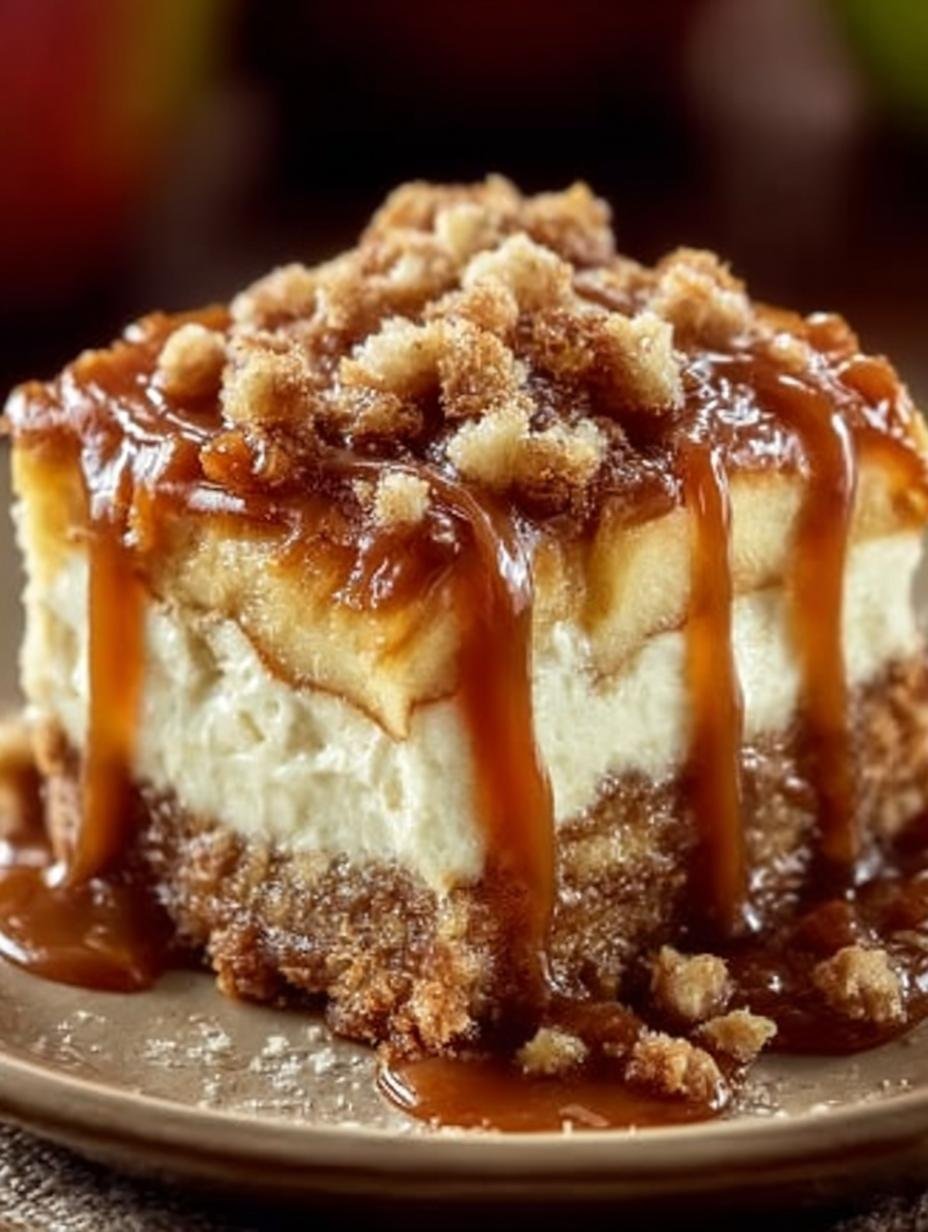 Caramel Apple Cheesecake Bars