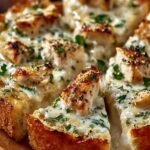 Chicken Alfredo Garlic Bread