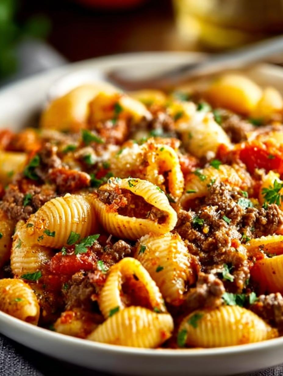 Delicious Creamy Beef Shells: A Comfort Food Classic - Creamy Beef Shells - main visual representation