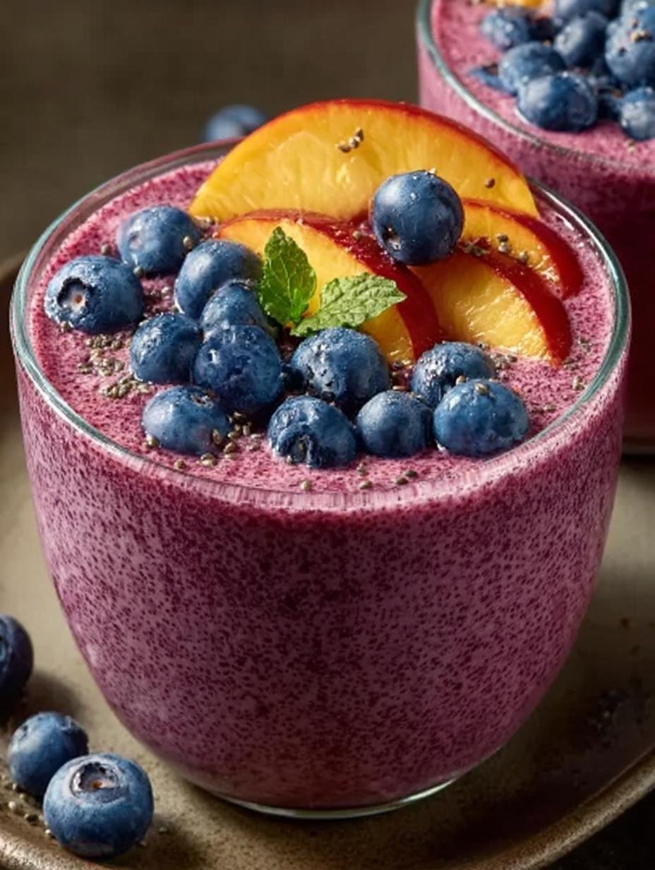 Creamy Blueberry Peach Chia