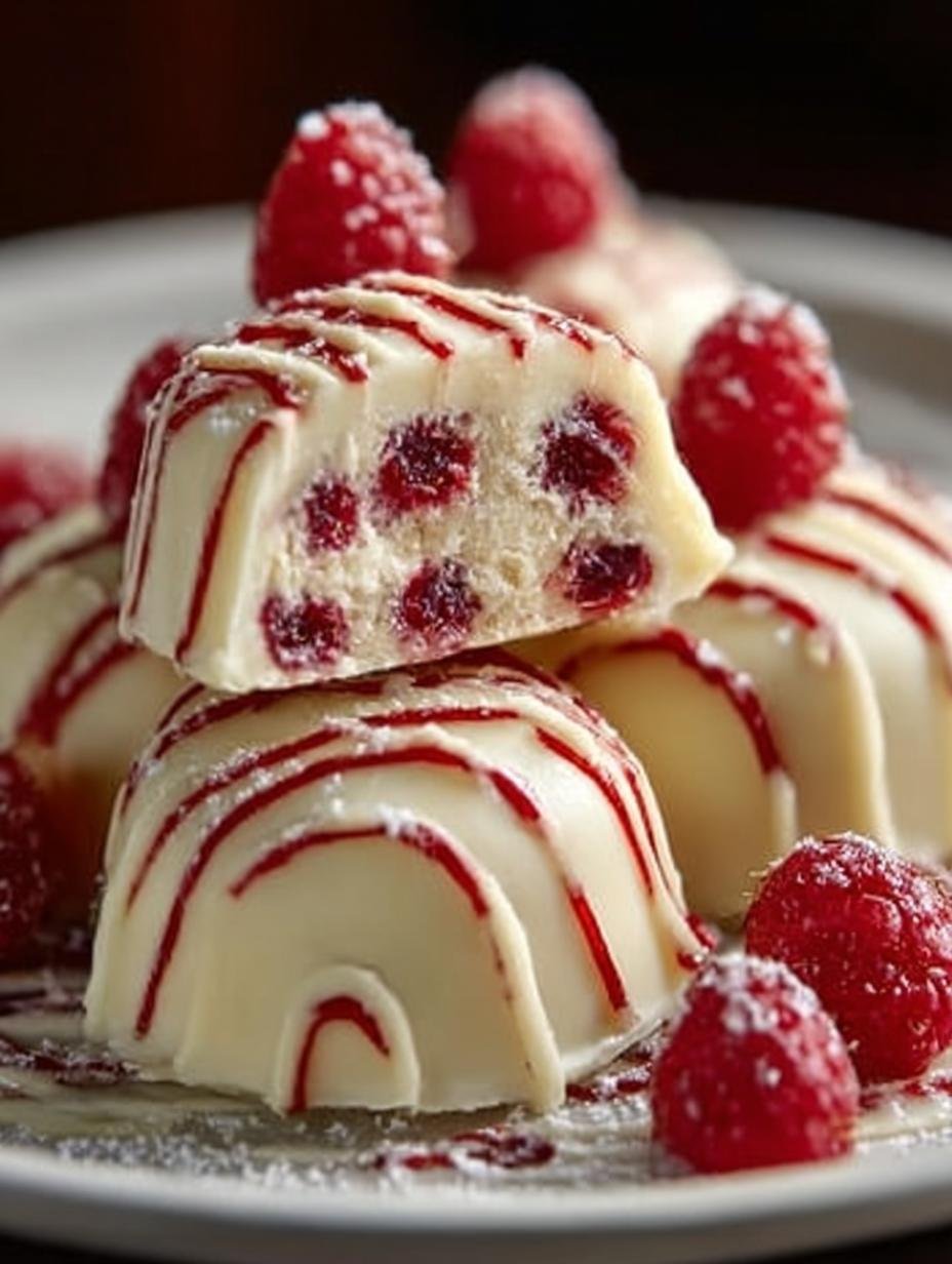 Decadent White Chocolate Raspberry Cheesecake Balls Recipe - Decadent White Chocolate Raspberry - additional detail