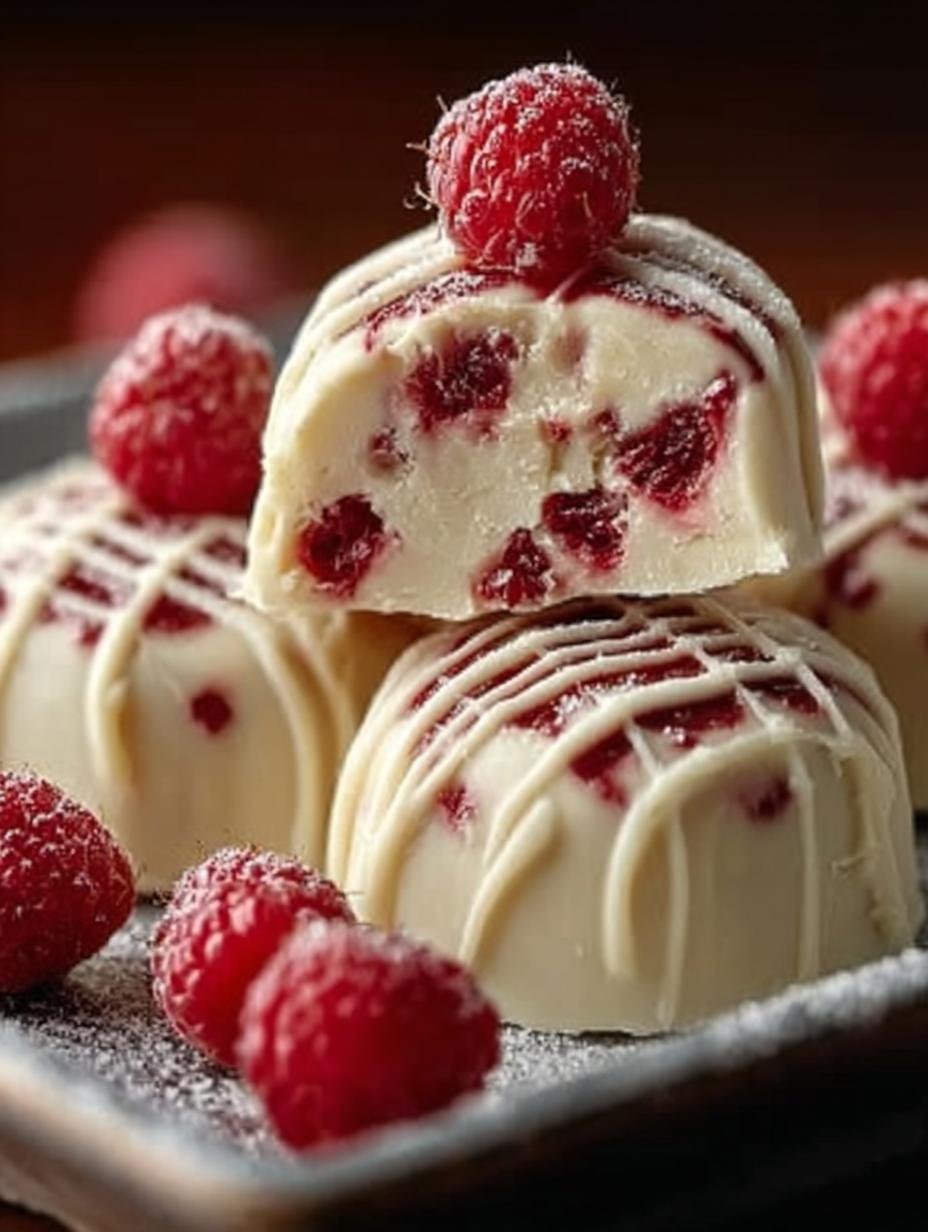 Decadent White Chocolate Raspberry Cheesecake Balls Recipe