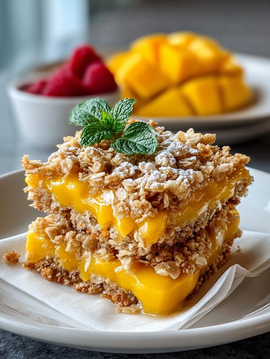 Delightful Mango Oatmeal Crumble