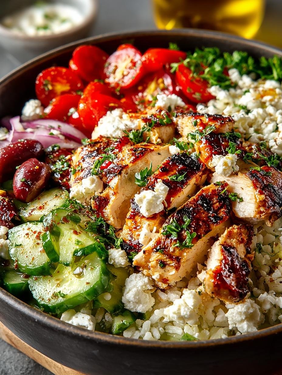 Greek Chicken Bowls For a Healthy Mediterranean Delight