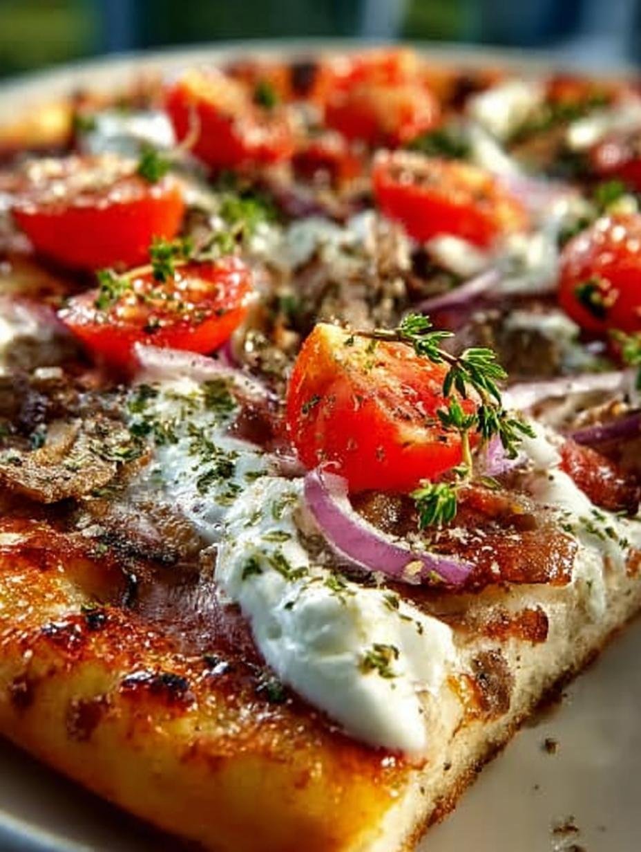 Gyro Pizza with Tzatziki: 5 Amazing Flavor Combinations - Gyro Pizza with Tzatziki - additional detail