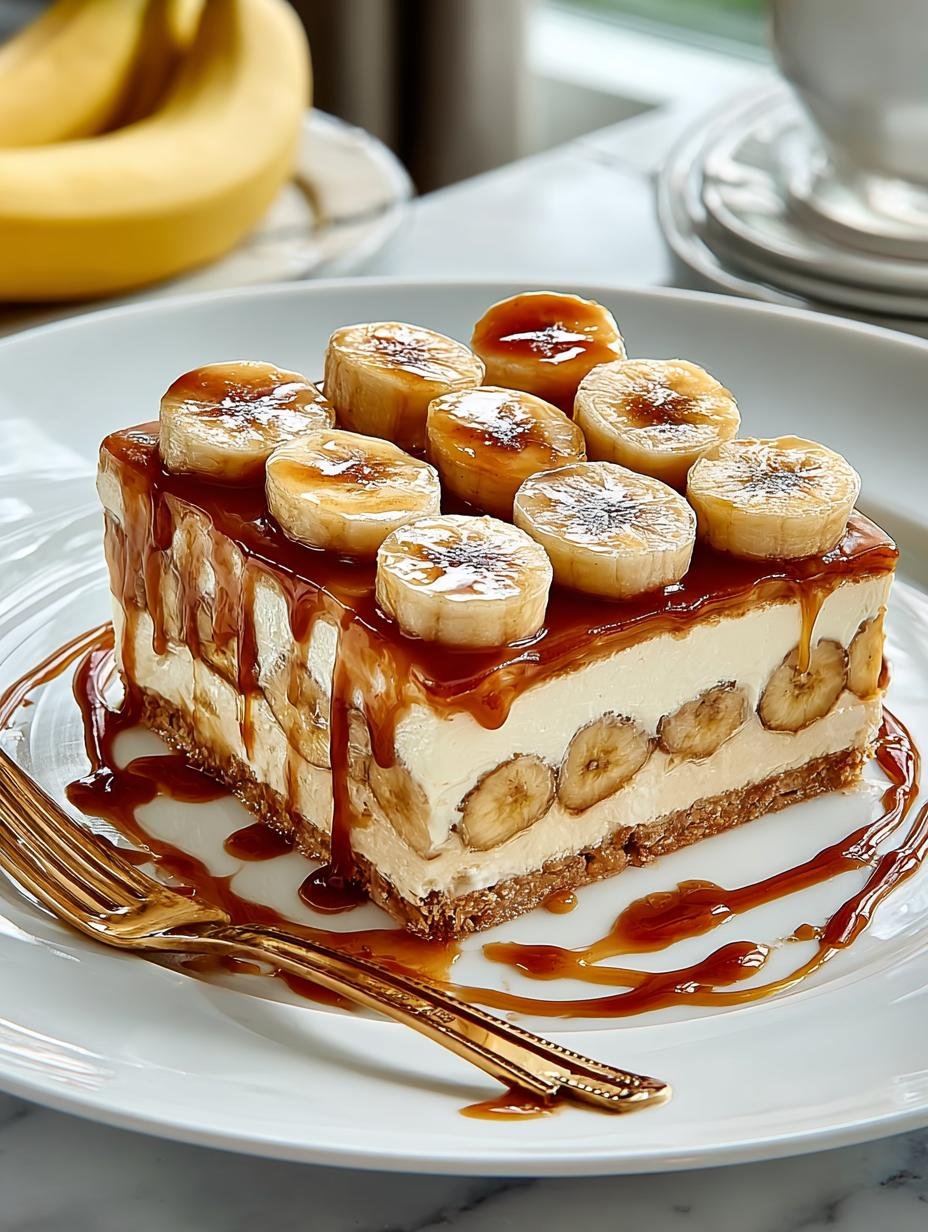 Indulge Salted Caramel Banana Icebox Cake Delight