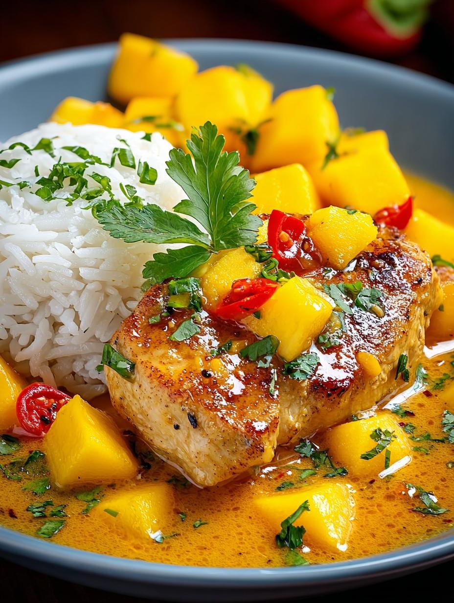Irresistible Mango Coconut Chicken
