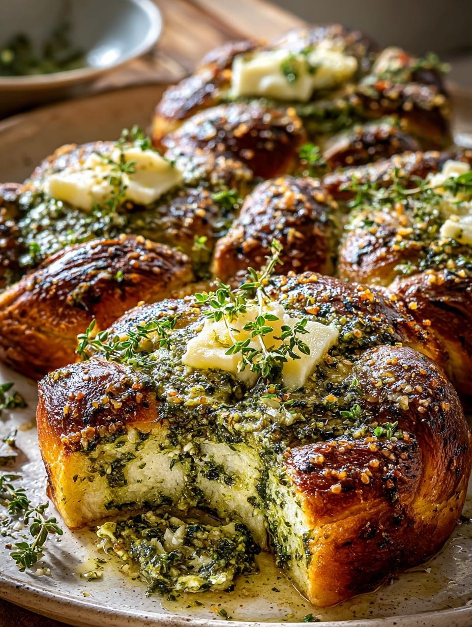 Irresistible Pesto Garlic Butter Soft Pretzel Knots