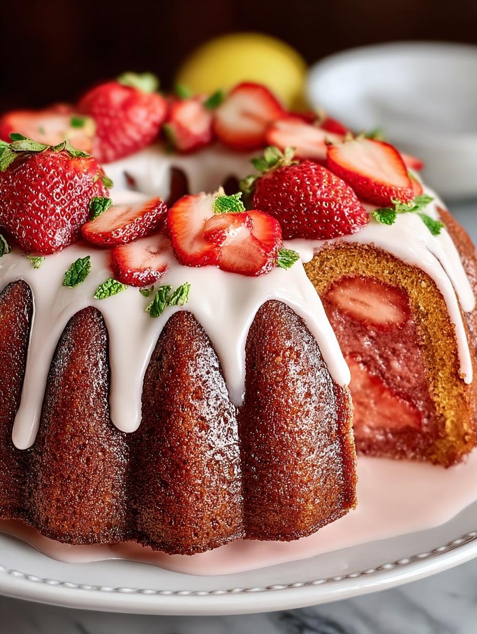 Irresistible Strawberry Bundt Cake