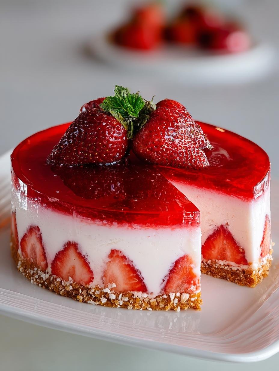 Irresistible Strawberry Jello Cake: A Summer Delight - Irresistible Strawberry Jello Cake - main visual representation