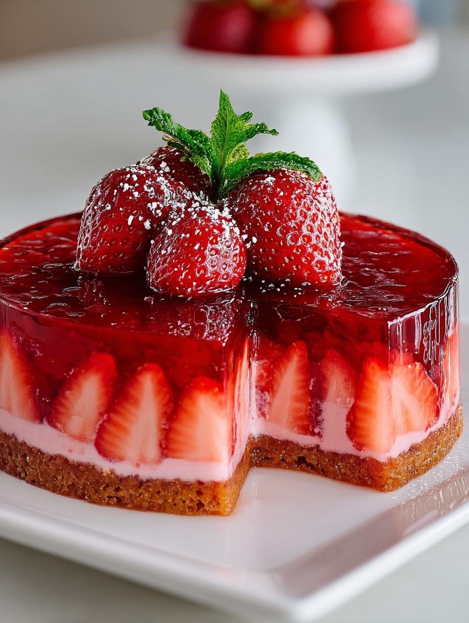 Irresistible Strawberry Jello Cake