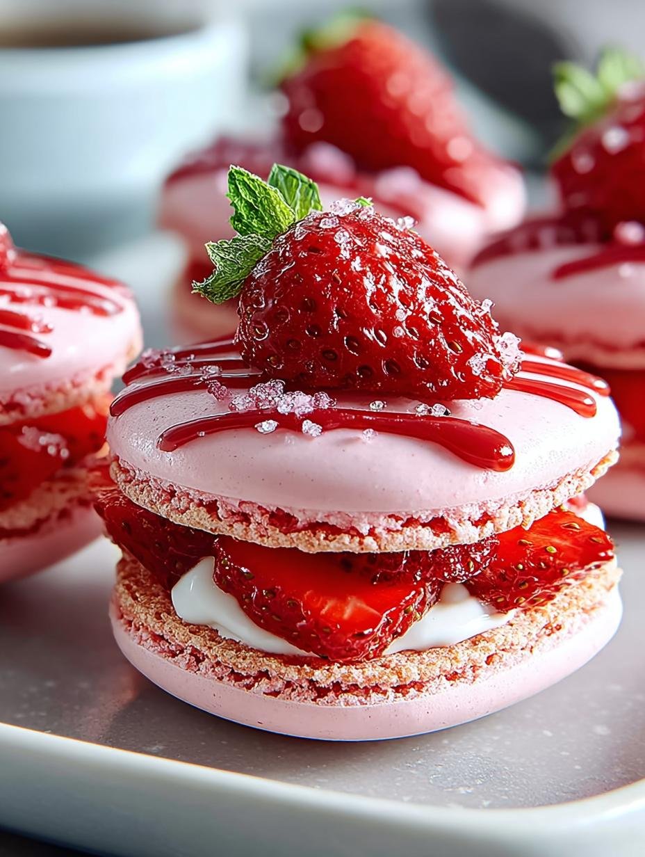 Irresistible Valentines Day Strawberry Macarons to Impress - Irresistible Valentines Day Strawberry - additional detail