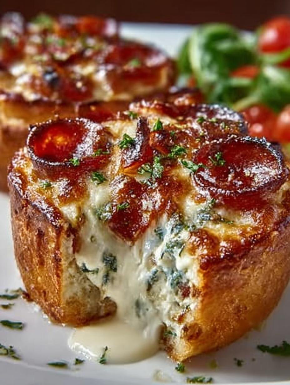 Mini Deep Dish Crescent Roll Pizzas: 12 Irresistible Bites - Mini Deep Dish Crescent - additional detail