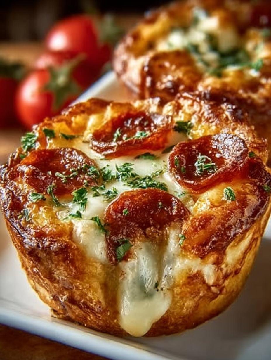 Mini Deep Dish Crescent Roll Pizzas: 12 Irresistible Bites