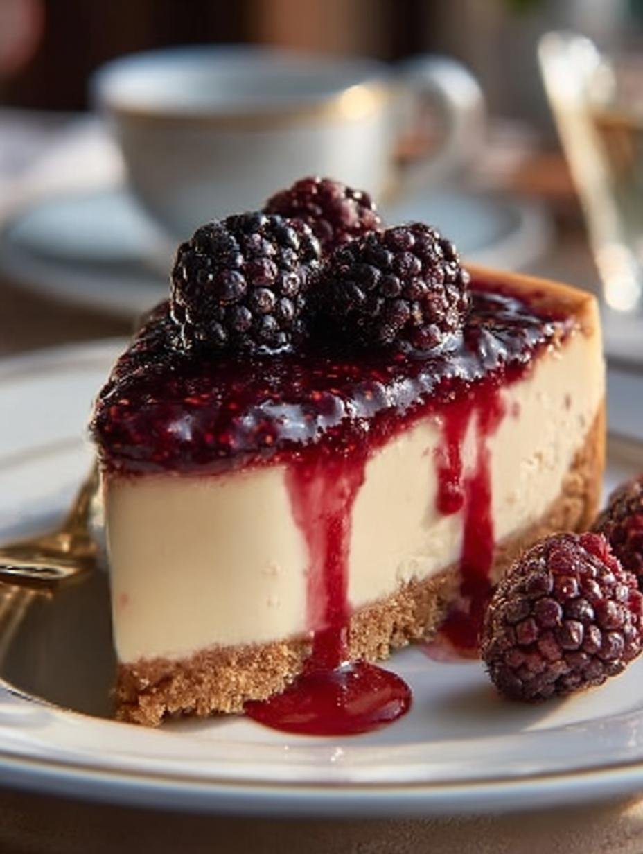 Indulge in Mulberry Earl Grey Cheesecake Delight - Mulberry Earl Grey Cheesecake - main visual representation