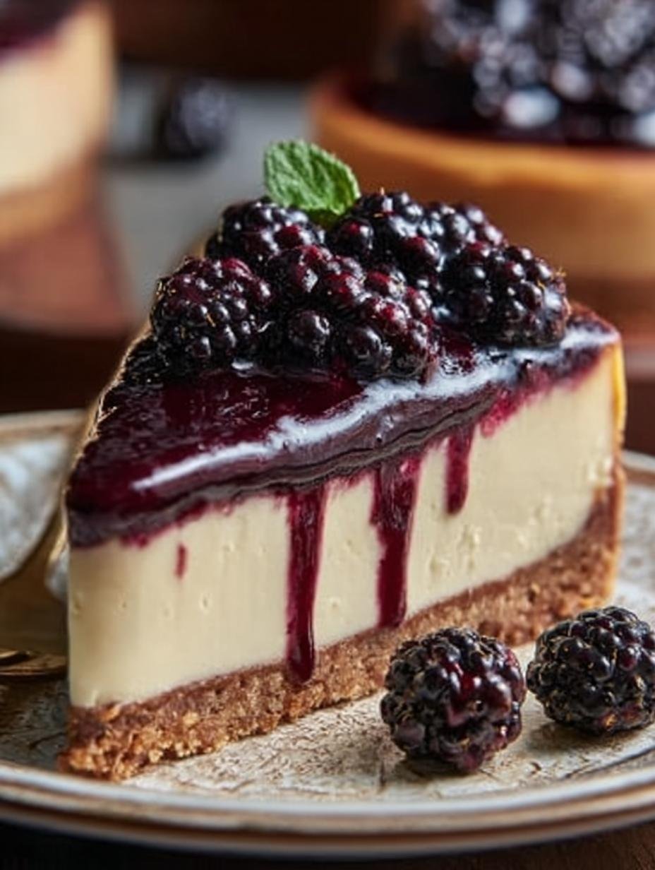 Indulge in Mulberry Earl Grey Cheesecake Delight - Mulberry Earl Grey Cheesecake - additional detail